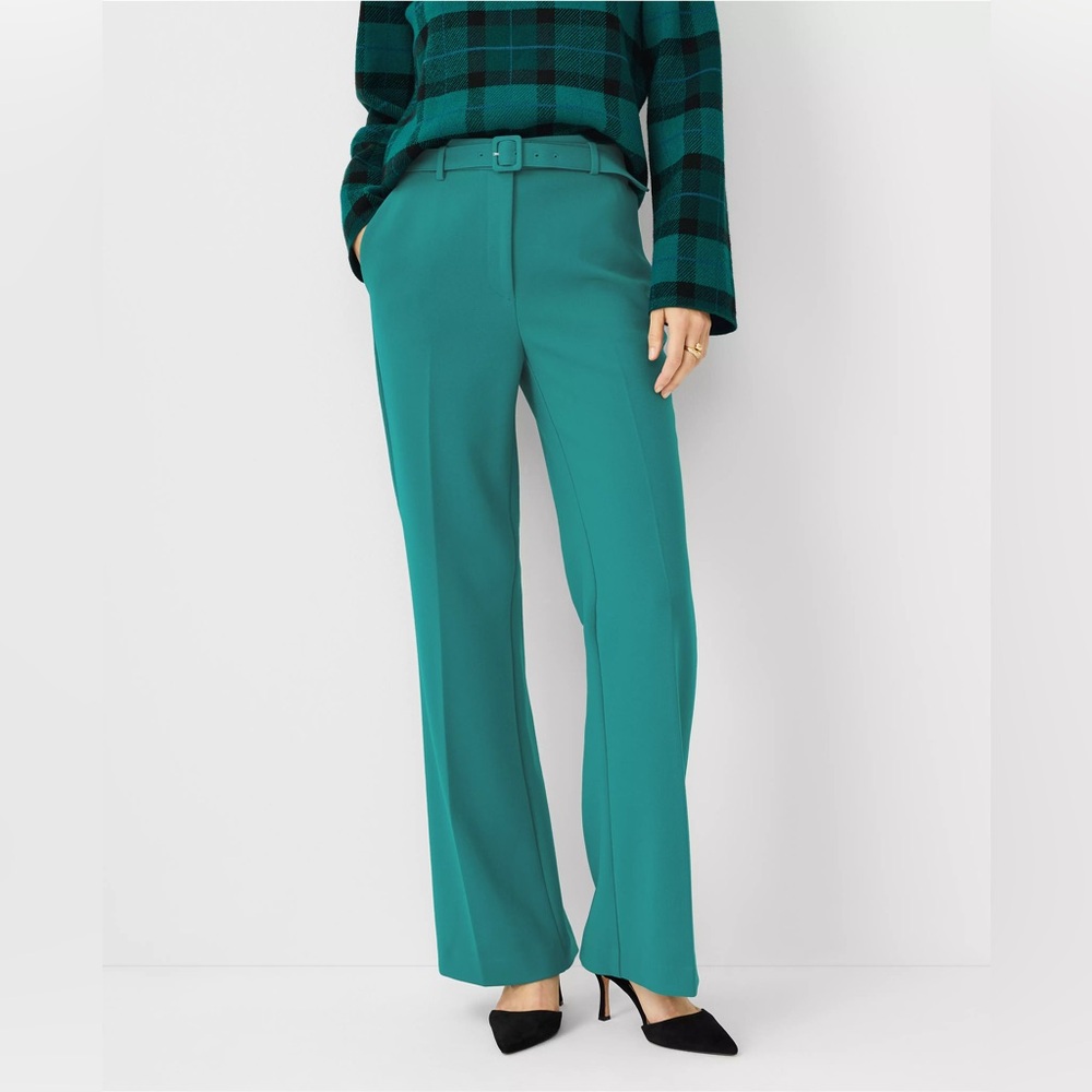 The petite belted boot pant